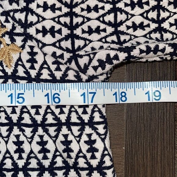 THML Womens Geometric Print Embroidered Shift Mini Dress Multicolor Size Small - Picture 7 of 8